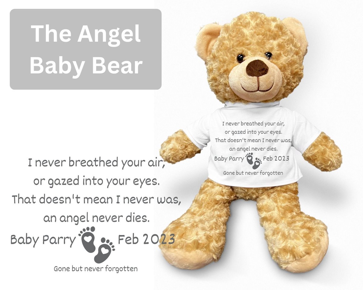 Personalized Baby Loss Memorial Teddy, Angel Baby
etsy.me/3yT3uLq #memorybear #inlovingmemory #restinpeace #thinkingofyou #grievingchild #miscarriage #angelbaby #rainbowbaby #stillbornbaby #rainbowbabygift #angelbabygift #miscarriagegift #stillborngift