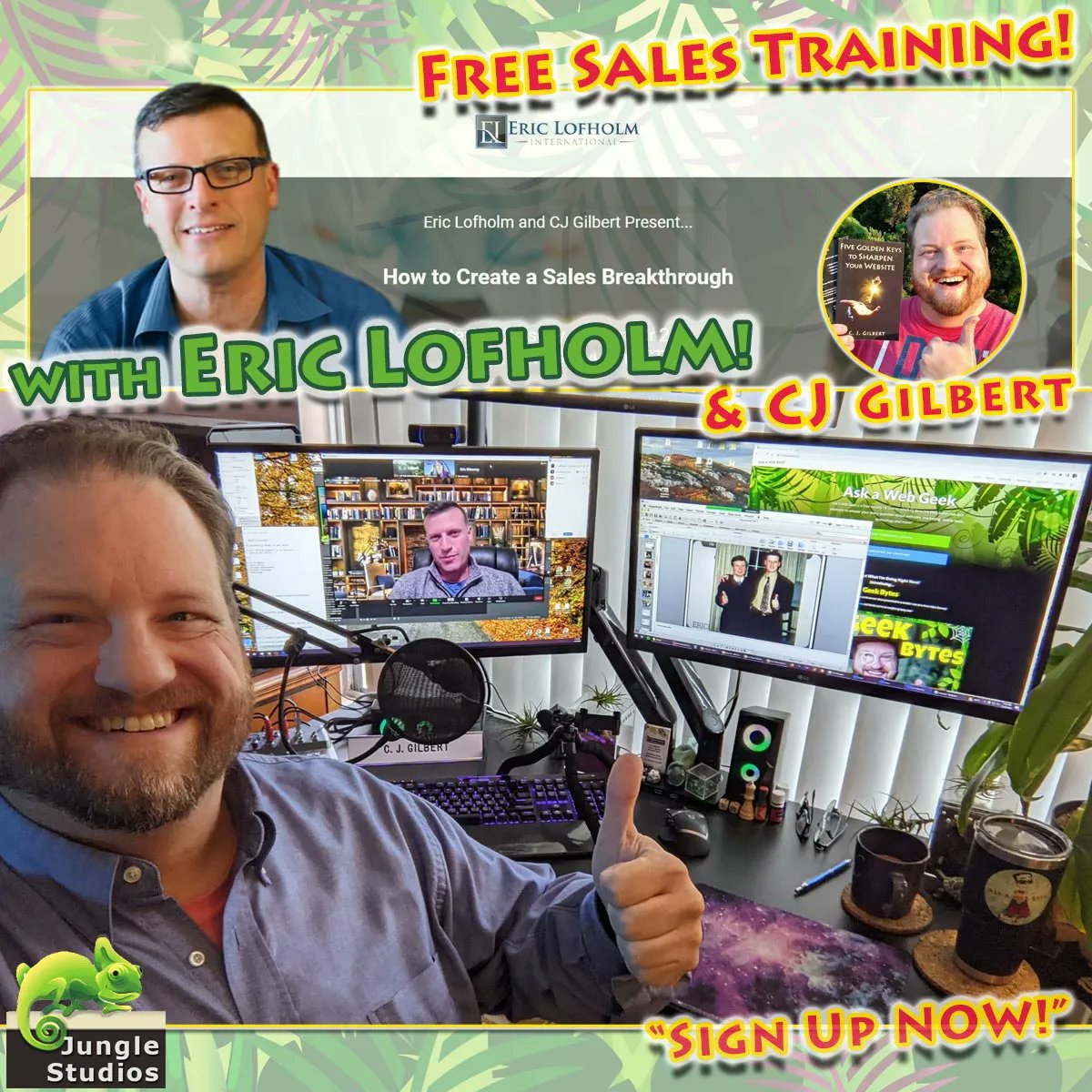 cjgilbertwebpro's tweet photo. How to Create a Sales Breakthrough with Eric & CJ!
#FREE #Webinar #Sales #Training
Every idea you learn you will be able to use for the rest of your life
https://t.co/eaCwDwCZQ4
#smallbusiness #businesstips #business101 #startups #workfromhomedads #marketing #sales #service https://t.co/Cto4JqTwKT