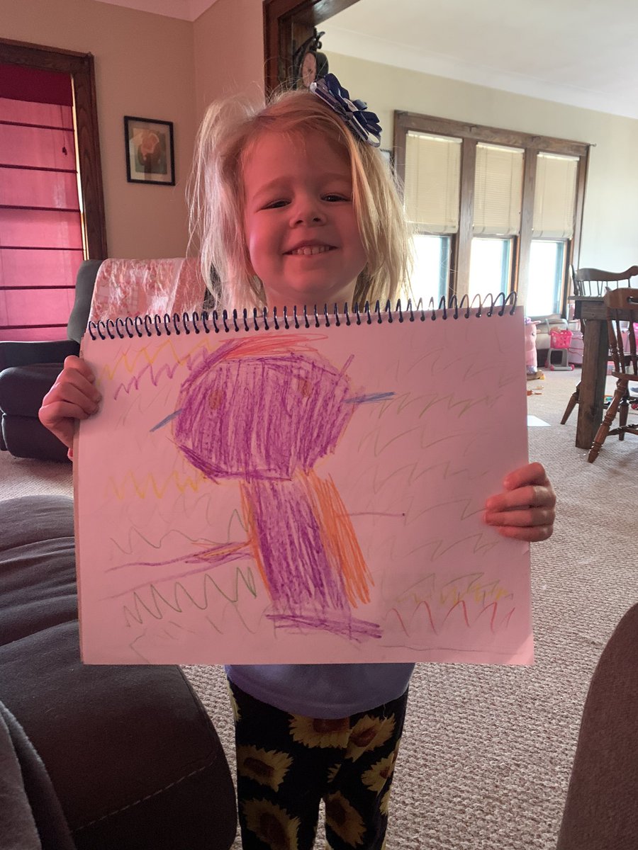 Vivienne drawing the dog from the PTM video “dummy” 😂