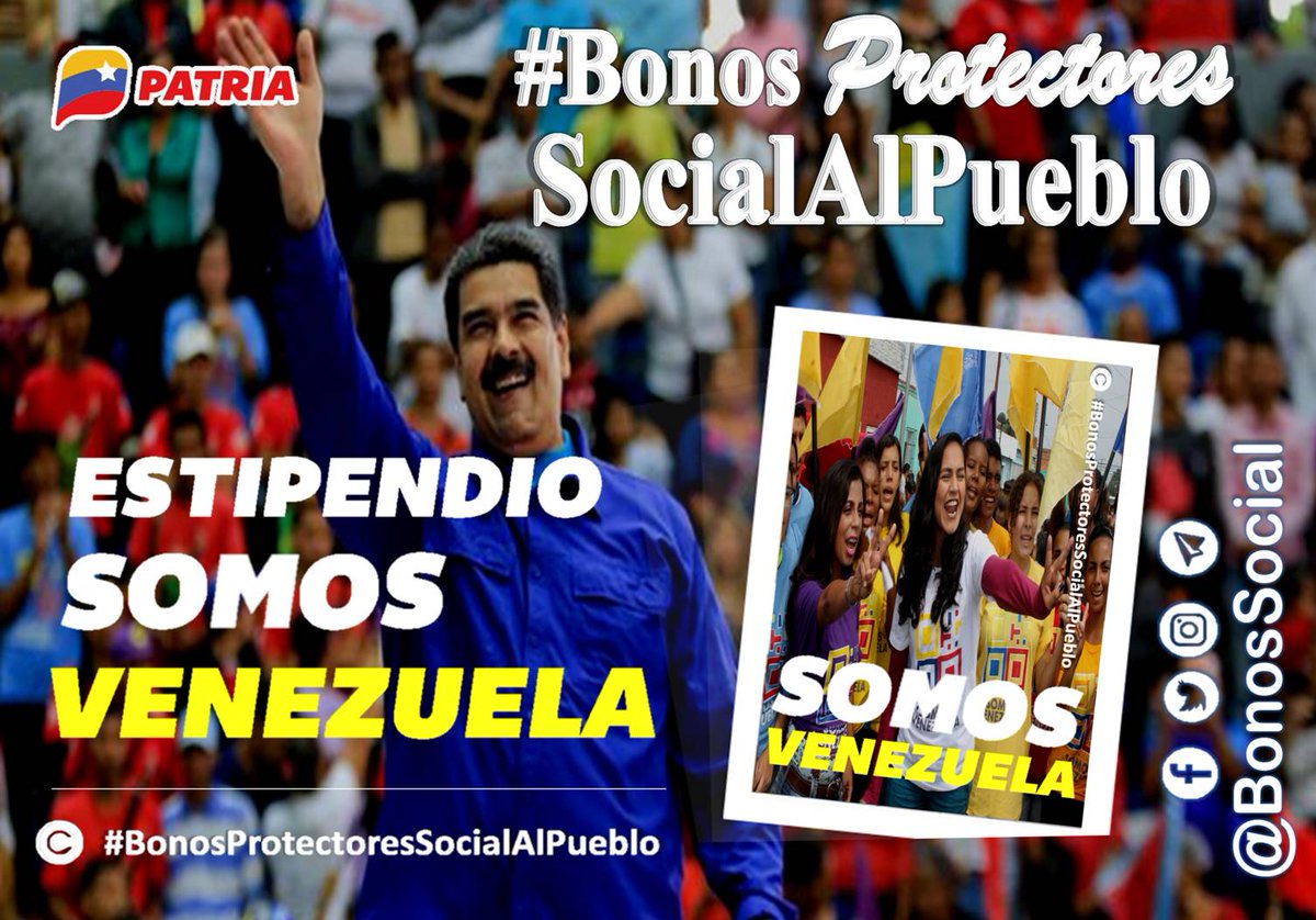 🚨 #AHORA: Inicia el pagó del Estipendio del Movimiento Social #SomosVenezuela (marzo 2023) a través del Sistema @CarnetDLaPatria enviado por nuestro Pdte. @NicolasMaduro. ✅ Monto en Bs. 135,00 @BonosSocial #BonosProtectoresSocialAlPueblo #GuerraContraLaCorrupción