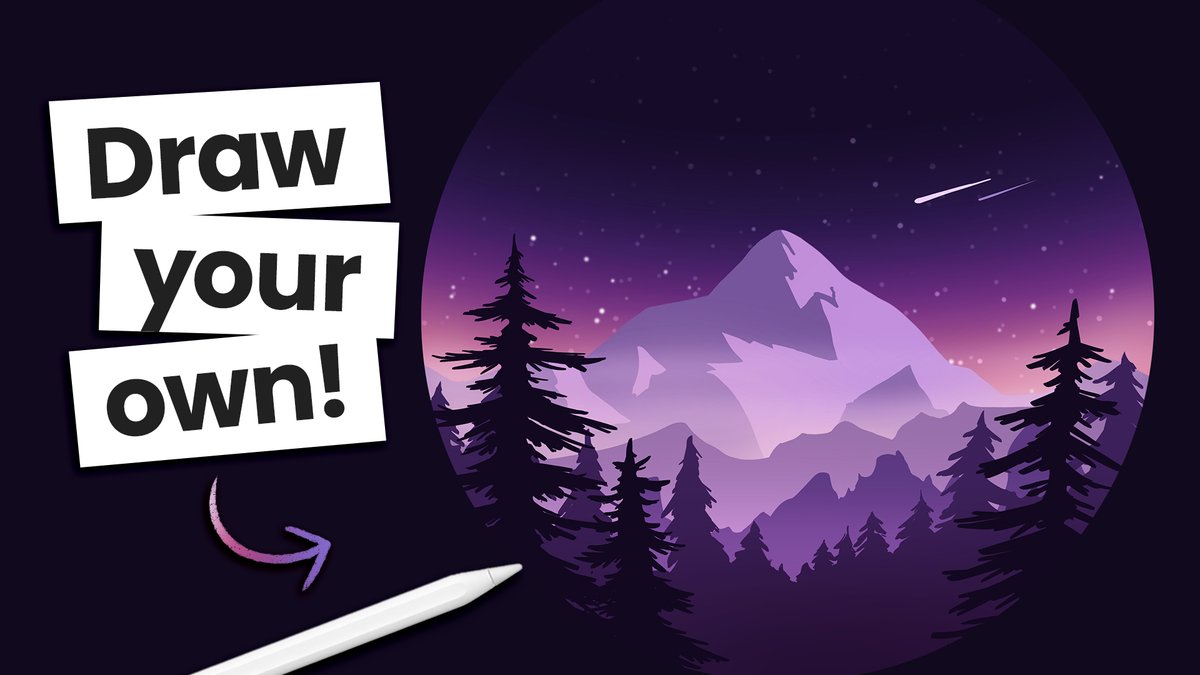 gvdesignstudio's tweet photo. New tutorial on YouTube! Let's draw a mountain night sky 🌌 https://t.co/0IQyidqQys
#illustration #digitalart https://t.co/Z2J7MQqUHH