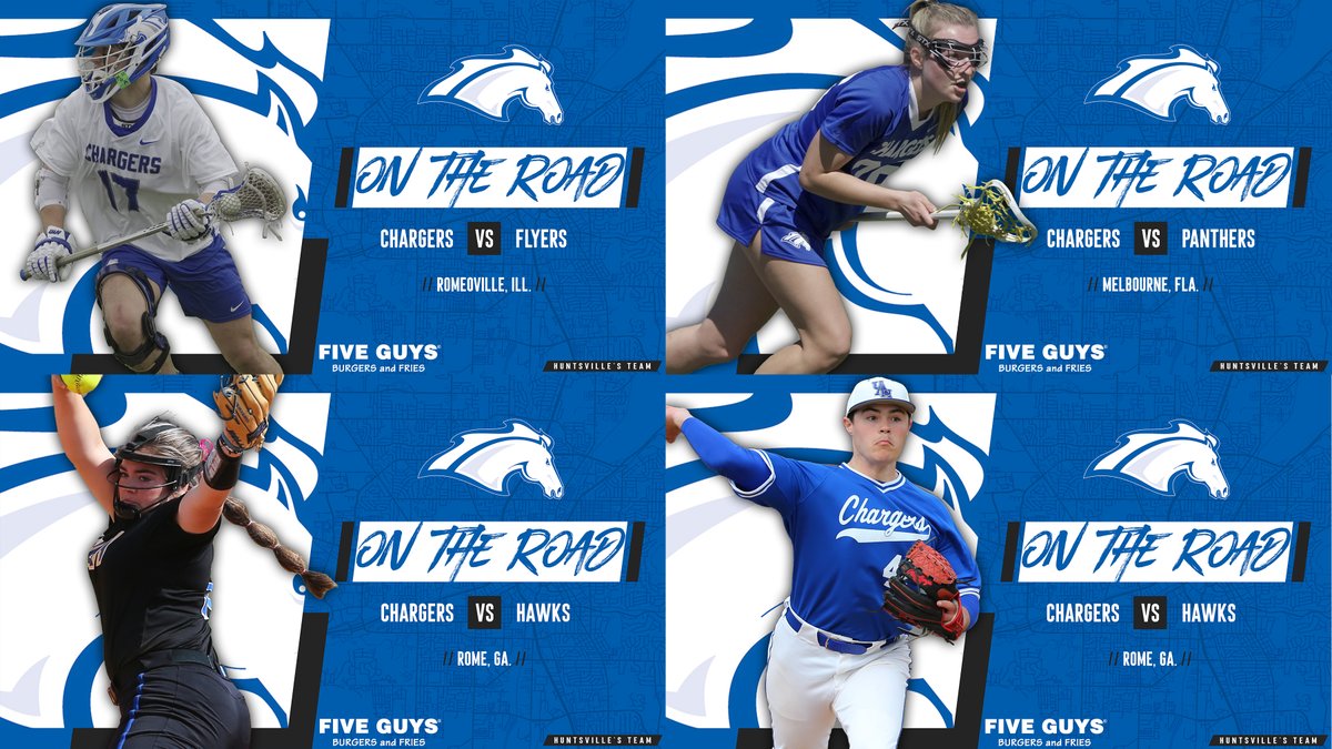 UAHChargers's tweet photo. ‼️GAME DAY‼️

Follow along with the Chargers today.

@UAH_WLAX
📍Melbourne, Fla.
⏰ 10 am

@UAH_MLAX
📍Romeoville, Ill.
⏰ 1 pm

@UAH_SB
📍Rome, Ga.
⏰ 1 pm

@UAH_BSB
📍Rome, Ga.
⏰ 1 pm
➡️ https://t.co/mTyA8Y2zWC https://t.co/8dv9LcjY6U