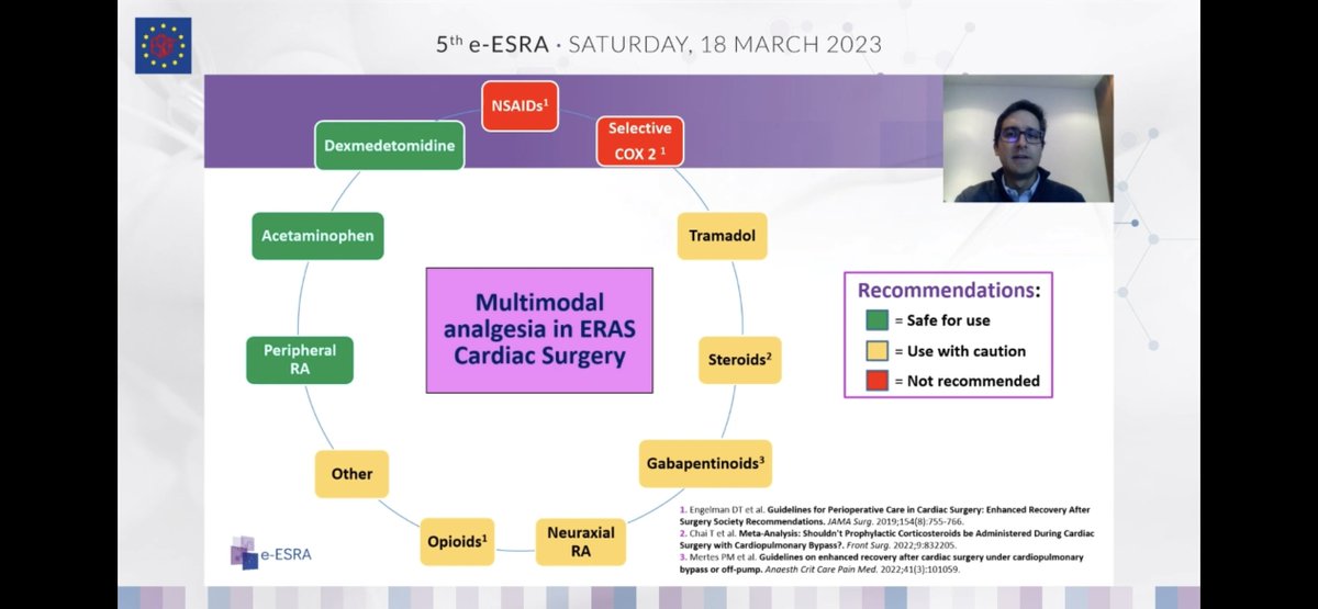 claralexlobo's tweet photo. Great session on #regionalanesthesia for #cardiacsurgery
Congratulations to @LasraAnestesia!
#eESRA2023 @ESRA_Society 
Speakers' main messages:
- pain comes from different sources &amp; locations
- analgesic drugs choice is very limited 
- big research gap on this topic https://t.co/BarkzCFltw