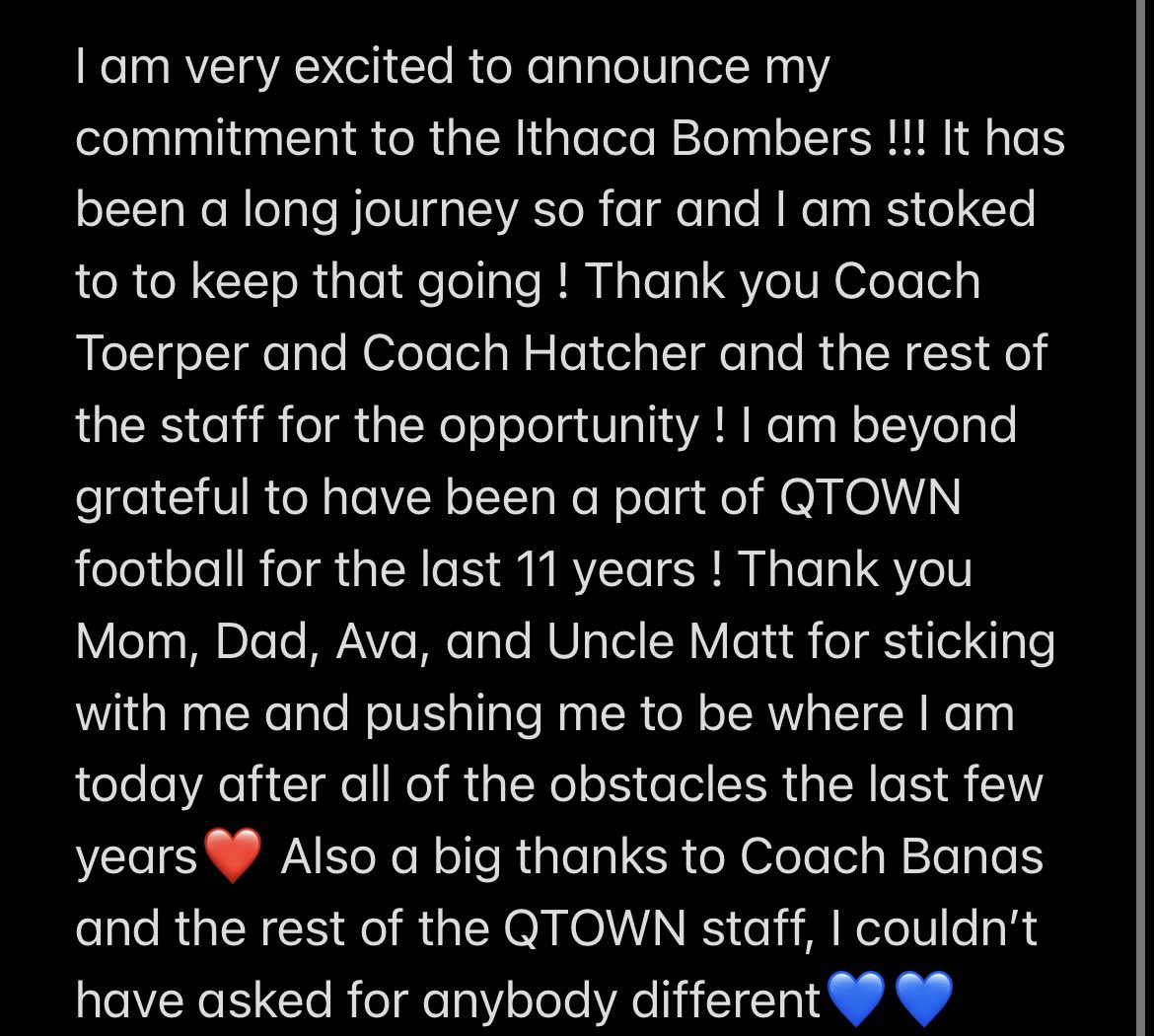 Lets go ! <a href="/IthacaBomberFB/">Ithaca Bomber Football</a> <a href="/QPantherFB/">QTOWN FOOTBALL</a> <a href="/BanasQtown/">George Banas</a> <a href="/CoachTerp_/">Mike Toerper</a>