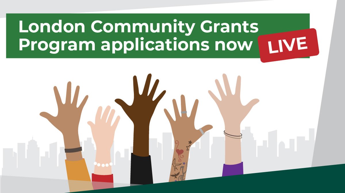 Does your organization need funding to launch a new program? Your program may qualify for an Innovation grant through the London Community Grants Program.

Learn more: london.ca/communitygrants

#LdnOnt l #CommunityGrants