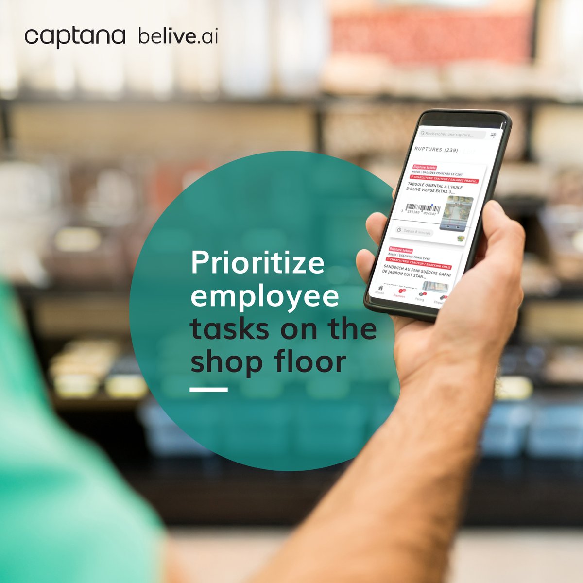 Our AI solutions guide store employees to focus on what matters the most and remove department silos. Partner with us to transform your retail business.

Captana - belive.ai, a SES-imagotag company. 

#storemanagement #retailtech #retaillife #retailbusiness #aidata