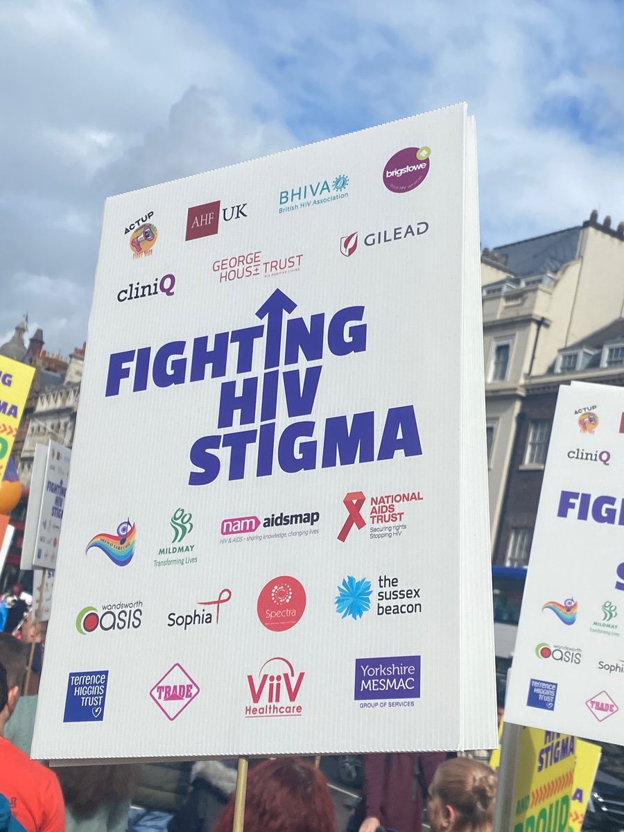 Marching with incredible orgs within the HIV sector & beyond in London today #FightingHIVstigma #StigmaKills