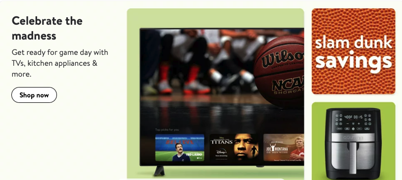 8119Marketing's tweet photo. Celebrate #MarchMadness  with Walmart's Slam Dunk Savings! Please use our link to access the amazing deals going on NOW! Link --> https://t.co/up5tHhzYE4 #Walmart  #Sales  #savings  #discounts  #shoppingstar  #shoppingonline #shopping https://t.co/kTdBw0iSrP