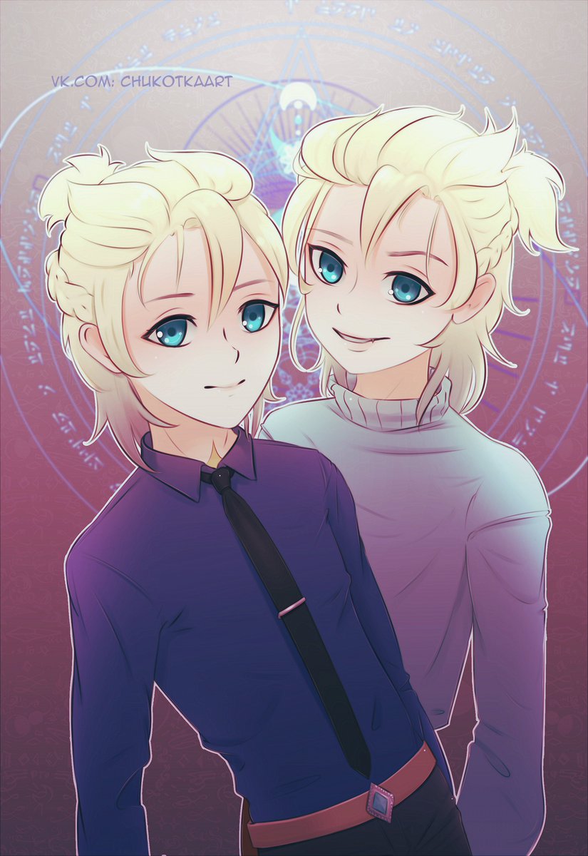 Bettr late than never! I started to draw this picture in September for my and Albedo's birthdays. Here I am finally! 🥰

Albedo and his brother <3 #Albedo #GenshinImpact #fakebedo