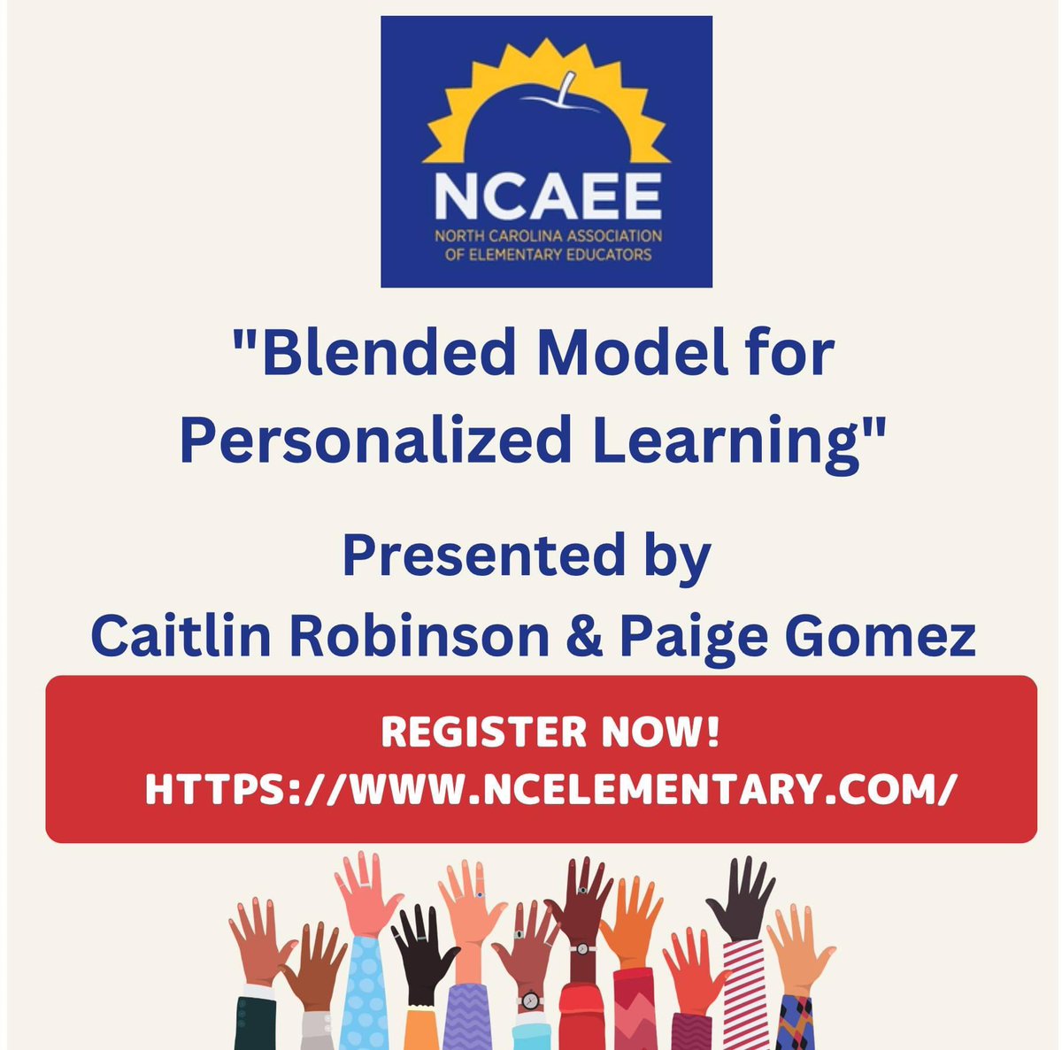 NCAEE1's tweet photo. Our self-paced professional development begins next week.  Come check out Caitlin Robinson and Paige Gomez as they share a "Blended Model for Personalized Learning!" https://t.co/5Nqw74MF7a