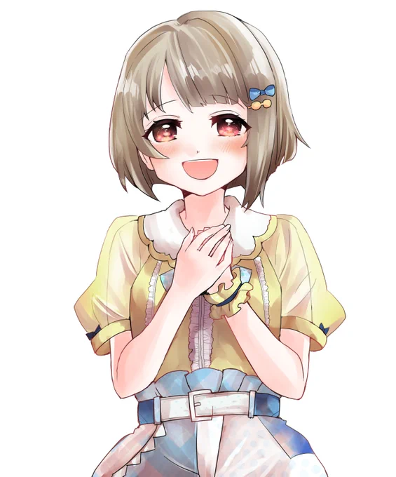とらさん主催のかすみちゃんと相良さん宛てフラスタのイラストを描かせていただきましたー!!お花!!!かわいい!!かすみんかわいいよー!!!  