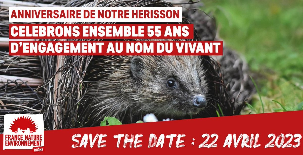 69Fne's tweet image. Notre #hérisson souffle ses bougies d'#anniversaire aujourd'hui 🎂
🥳 Célébrons ensemble 55 ans d’engagement au nom du vivant !
📆 Pour ça, rdv le 22 avril à notre #assembleegeneral
Vous aurez bientôt plus d'infos sur le lieu et les horaires
