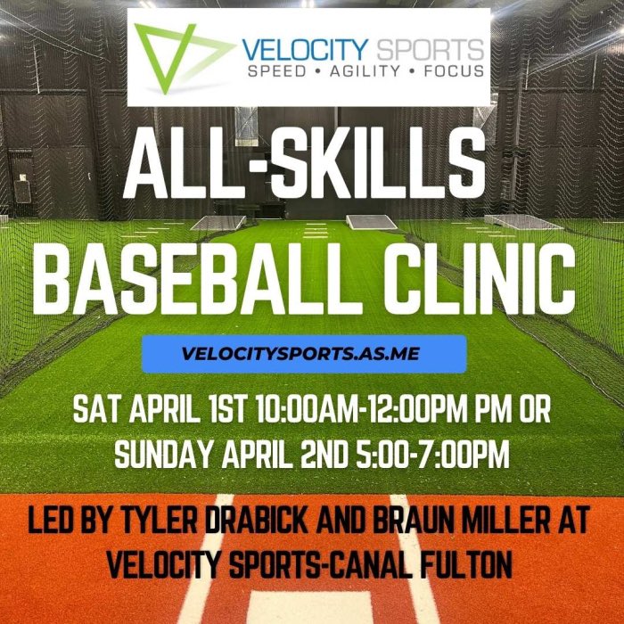 Braun_Miller's tweet photo. @ty_drabs and I will be hosting our first All Skills baseball clinic on April 1st and April 2nd at Velocity Sports in Canal Fulton! A great opportunity for kids age 7-12 to learn more about the game and improve their fundamental skills ⚾️ 

https://t.co/hjHgm9M7bf https://t.co/qzX36ivZPU