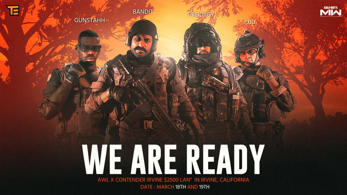 Tempted Esports (@temptedesports) on Twitter photo 🚨Tempted Esports is bringing the heat to AWL Irvine with our incredible Call of Duty lineup that is a force to be reckoned with, and we can't wait to see them in action. #AWLIrvine 🚨
🎮 @AmateurWL x @ContenderIrvine $2,500 LAN 
📍Irvine, CA
👤<a href="/Gunstahhh/">Mathias</a> 
👤<a href="/luvbanditt/">dylan baker</a> 🚨Tempted Esports is bringing the heat to AWL Irvine with our incredible Call of Duty lineup that is a force to be reckoned with, and we can't wait to see them in action. #AWLIrvine 🚨
🎮 @AmateurWL x @ContenderIrvine $2,500 LAN 
📍Irvine, CA
👤<a href="/Gunstahhh/">Mathias</a> 
👤<a href="/luvbanditt/">dylan baker</a>