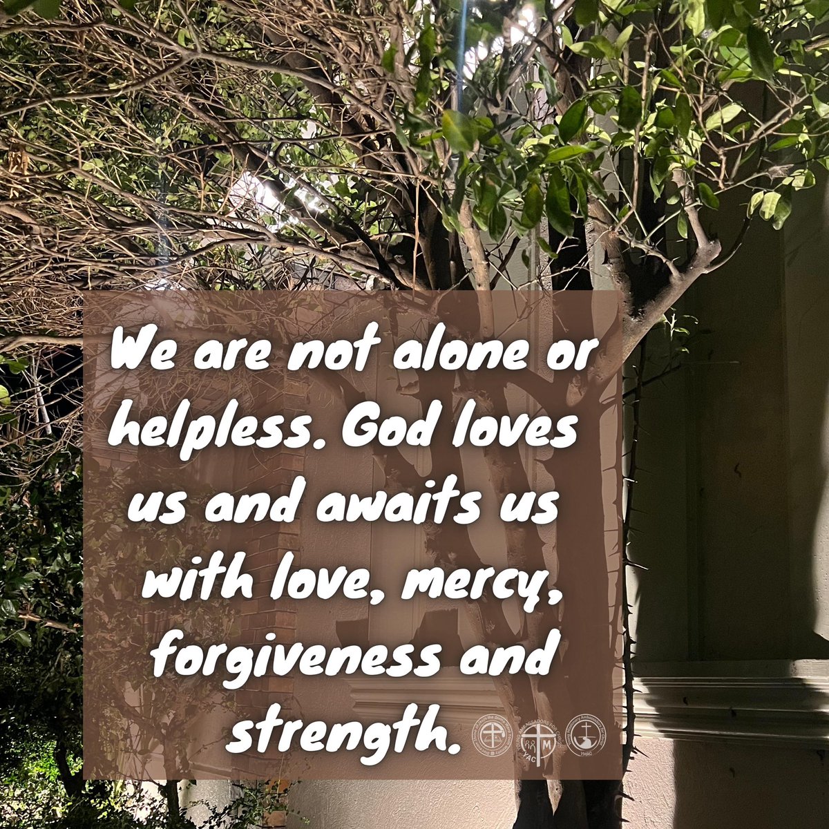 YMACmomqpm's tweet photo. We are not alone or helpless. God loves us and awaits us with love, mercy, forgiveness and strength.
Rejoice! Laetare!
***
#DrawnToFollow #PromoteTheGospel
#PromotionToLOVEtheWORDofGOD
#YAC #YMAC #SYM #SVDyouth
#UnfailingGrace #EmpowerTheYoung
#ShrineYouth #ServeOthers https://t.co/IJ8lu2JRnW