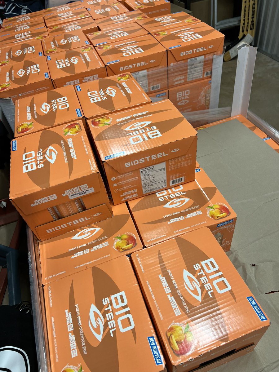 SWATHockey's tweet photo. Thanks to @BioSteelSports for keeping our 650 players well hydrated this weekend! Everyone is loving the peach mango flavour 🧡🧡 https://t.co/6AbpE6zhog