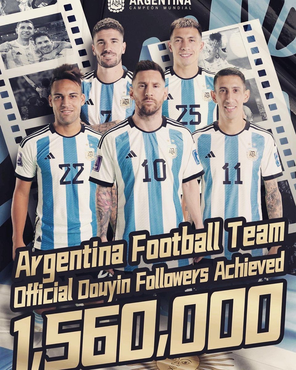 Los perfiles oficiales de la <a href="/afa/">AFA</a> son los primeros de las asociaciones de la <a href="/fifacom_es/">FIFA (Español)</a> en superar los 2 millones de seguidores en <a href="/SinaWeibo/">Weibo</a> (微博) y los 1.5 millones en #Tiktok (Douyin), dos de las redes sociales más importantes y masivas de 🇨🇳.