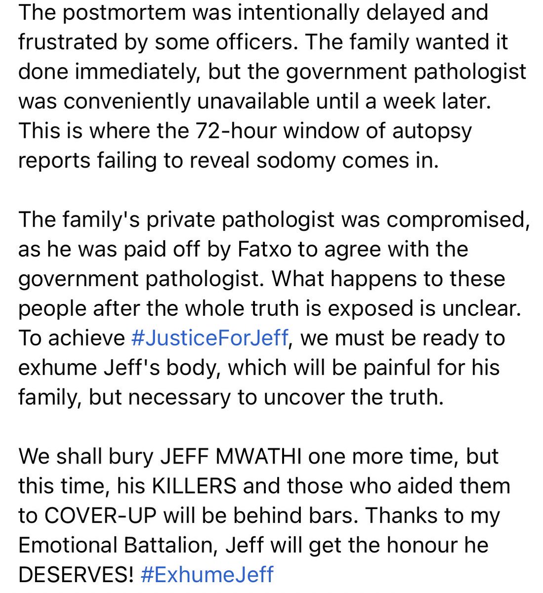 Weh 🙆🏾‍♀️ the policemen who took the bribes regarding Jeff’s death are in trouble 😳 DJ fatxo and the group are going down with a lot of people.
#JusticeForJeff