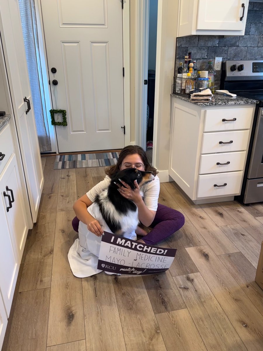 rachrenlen's tweet photo. Forgot to post in all the excitement but ya girl is heading to Mayo LaCrosse with #1 supporter and co-resi dogtor Sybil. We can’t wait!! #Match2023 #FMrevolution ❤️ https://t.co/STAeG1fXEl