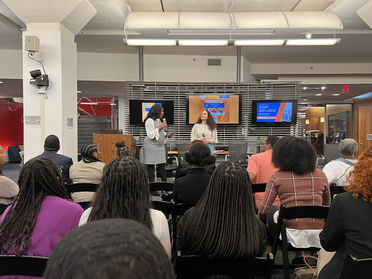 So happy that this old head  was so warmly welcomed at NABJ’s Emerging Journalists Summit and Career Fair at CUNY Graduate School of Journalism. #NABJEmerge23