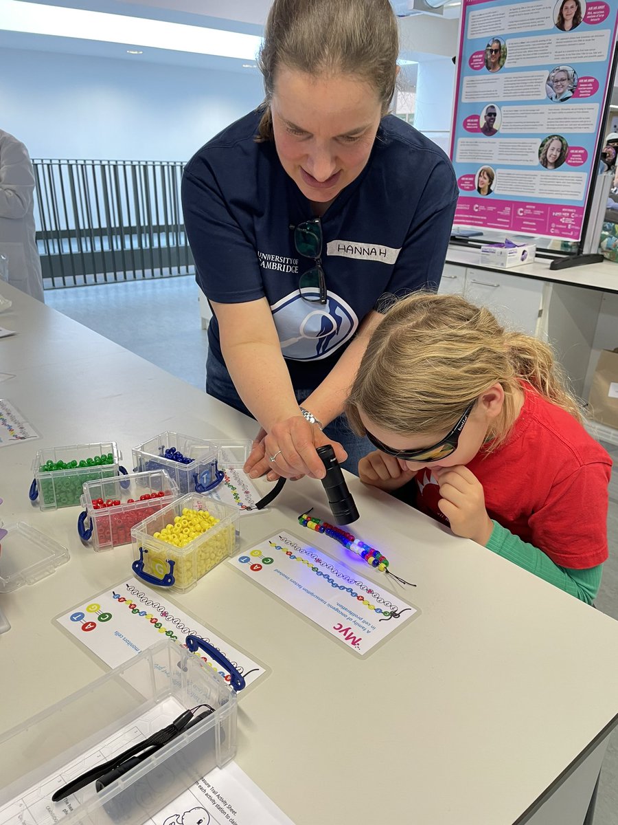 As, Ts, Cs, Gs… What does it mean and how can changes in this alphabet of life lead to cancer? 🧬 

We’re helping people find out, and at the same time providing jewellery that you can take home and keep!  #CancerCamFest