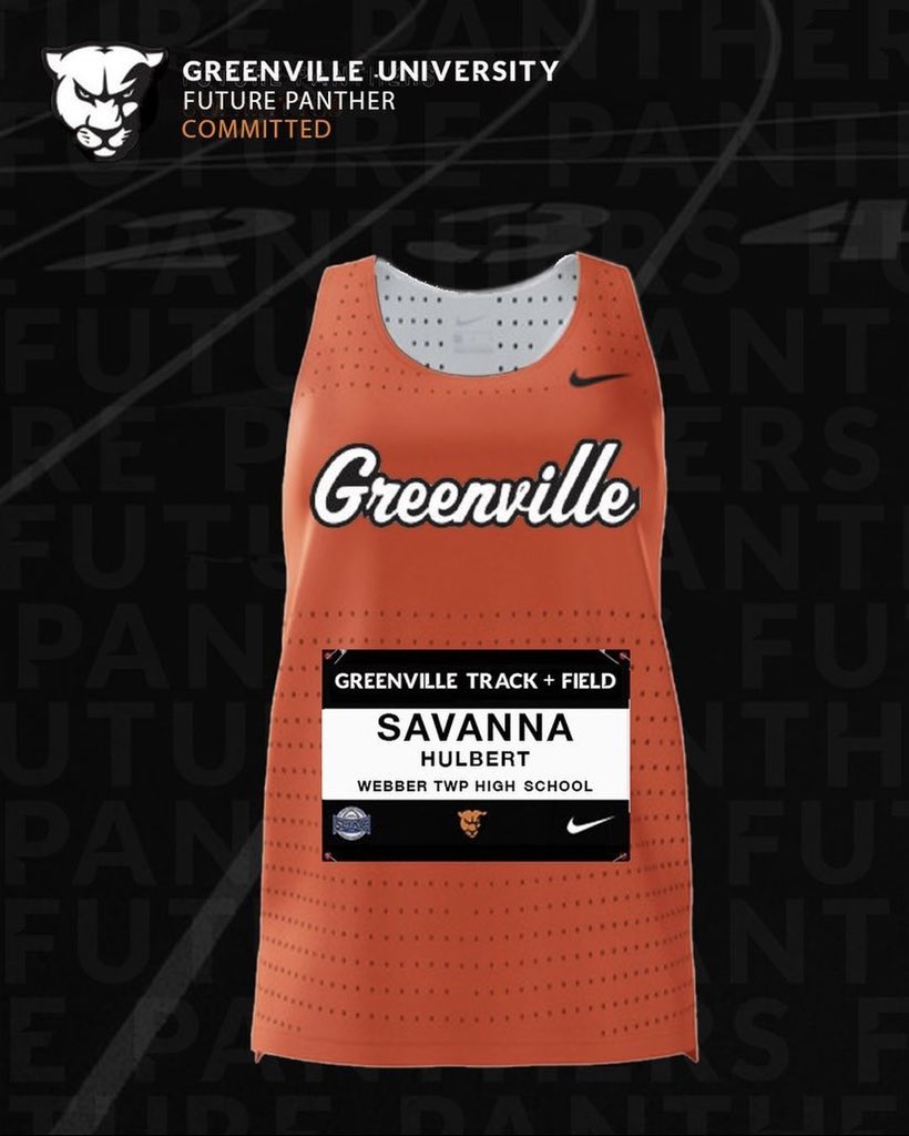 Congratulations to Savanna Hulbert on committing to Greenville University to continue her athletic career in collegiate Track and Field! Your school and community could not be more proud!
