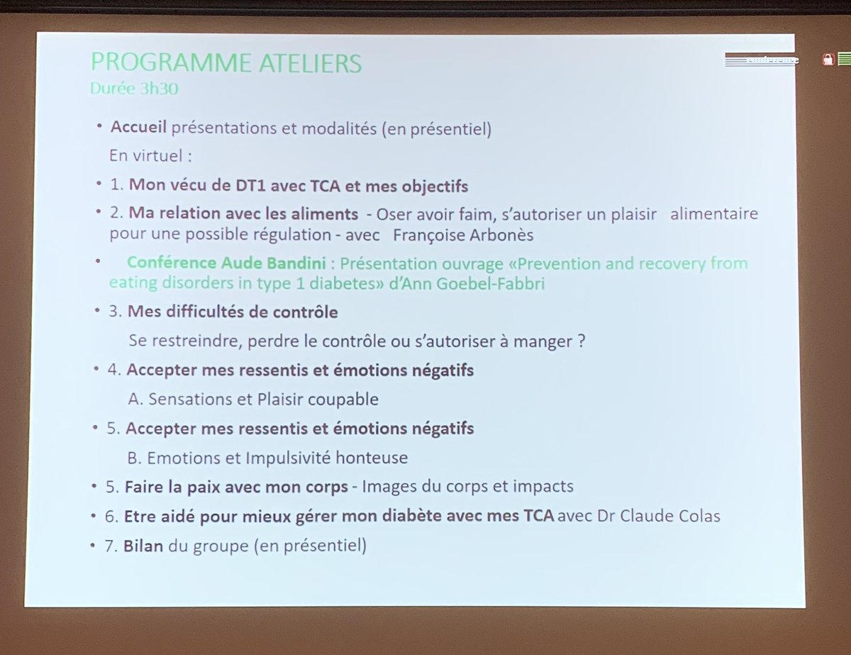 Joy_Who's tweet photo. Retours sur une expérience d’éducation thérapeutique : « Vivre avec le #diabète de type 1 et les difficultés avec la nourriture » avec @beball75 et Juliette de Salle. #TCA #ETP #TCADT1 https://t.co/b3q6I14Rdx