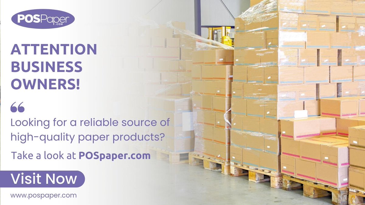pos_paper_'s tweet photo. Attention business owners! Looking for a reliable source of high-quality paper products?
Take a look at https://t.co/VBO33bfOPU
#POSpaper #Sustainability #Efficiency #BusinessSupplies #FastShipping #OnlineOrdering #CustomerService #SmallBusiness #EcoFriendly #AffordablePrices https://t.co/Rv718pz0g8