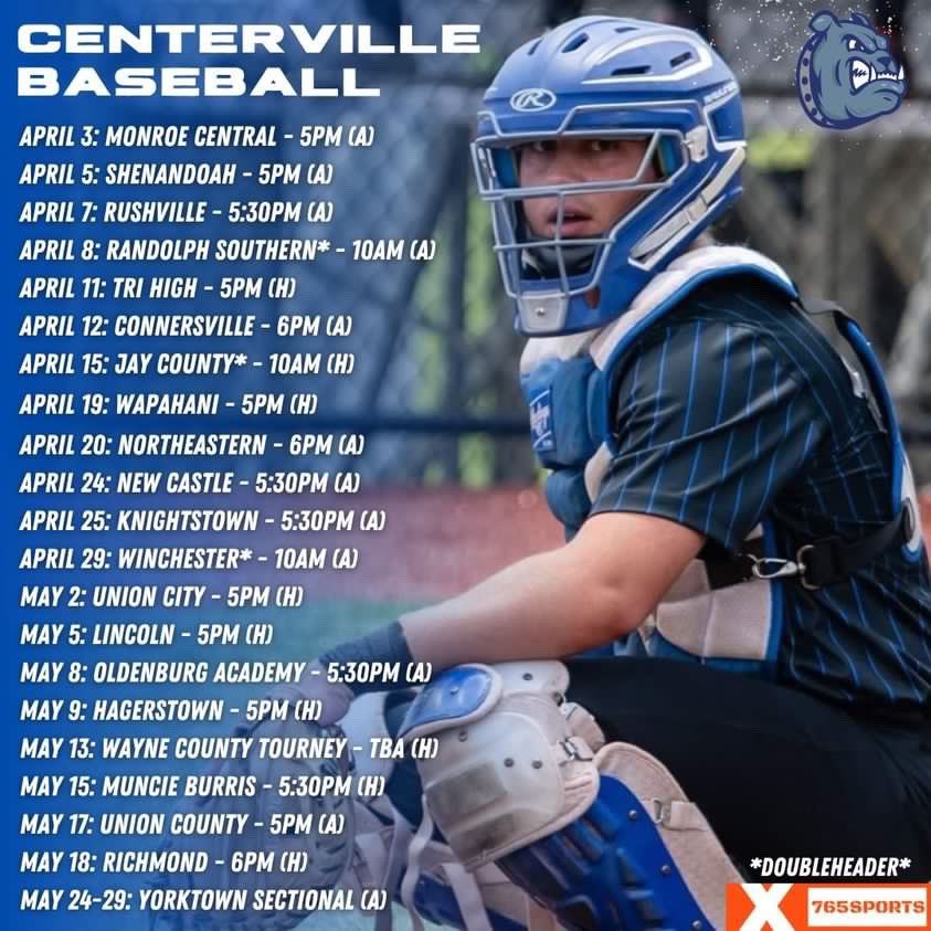 <a href="/CSHSbulldogs/">CHSBulldogs</a> <a href="/bulldogs_c/">Centerville Bulldogs Athletics</a> <a href="/CHSBdogBaseBall/">Centerville High School Baseball</a>