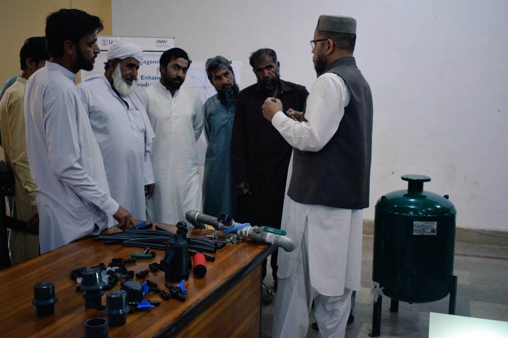 DripSprinkler's tweet photo. Hands on,  farmer training on O &amp; M of  Sprinkler and Drip Irrigation System at National Club, D I Khan, arranged by IWMI, &amp; USAID
#iwmi #USAID https://t.co/MTFZu33goF