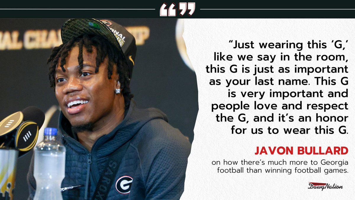 Bullard, now in a leadership position, explained how there’s much more to Georgia football than winning football games. bit.ly/3lgz1Eg

#DawgNation #CommittedToTheG #godawgs🐾 #UGA #ugafootball🏈 #AllAbouttheFamily #Georgia  #dawgsontop #dawgstrong #WeBuiltDifferent