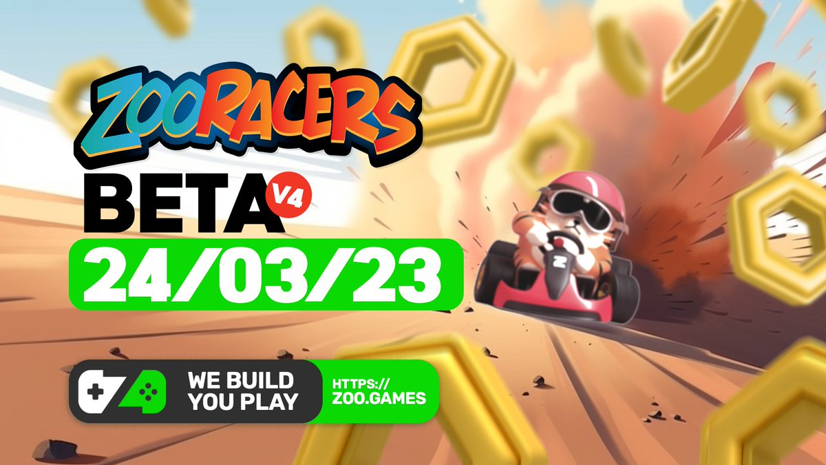 D-6 before the release of ZooRacers Beta v4! 🎮🔥

Make sure you stay up-to-date with the latest news about the game.

Check out the latest article here👇

blog.zoo.one/get-ready-to-j…

#ZooGames #ZooRacers #Beta #PlayAndEarn #P2E #BlockchainGaming