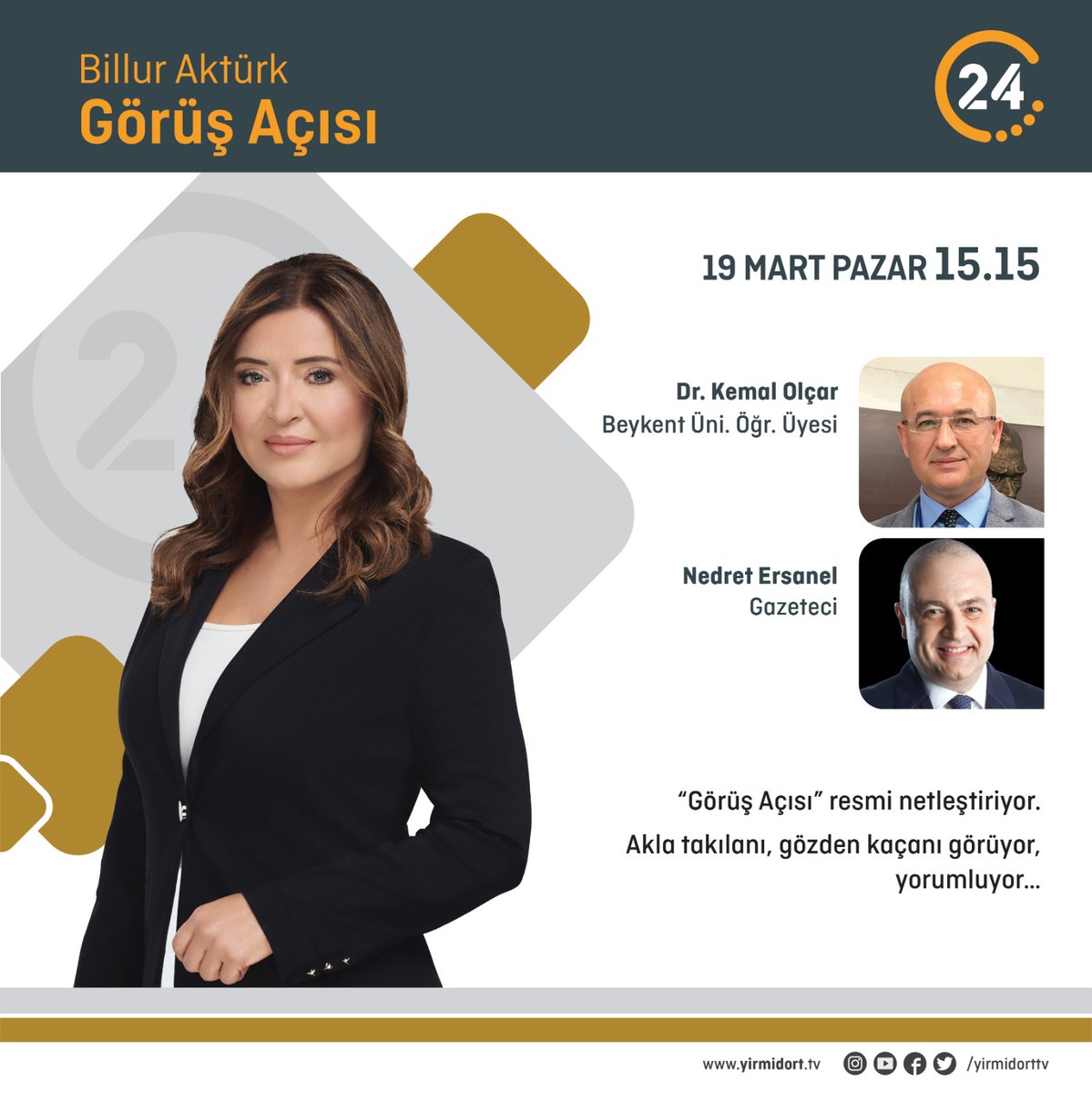 BeykentBasin's tweet photo. İstanbul Beykent Üniversitesi Öğr. Üyesi Dr. Kemal Olçar, 19 Mart Pazar 15.15’te, Billur Aktürk'ün sunduğu “Görüş Açısı” programının konuğu oluyor. 

@kmlolc1972 @billurakturk @yirmidorttv @BeykentUnv https://t.co/vcbtJHVv61