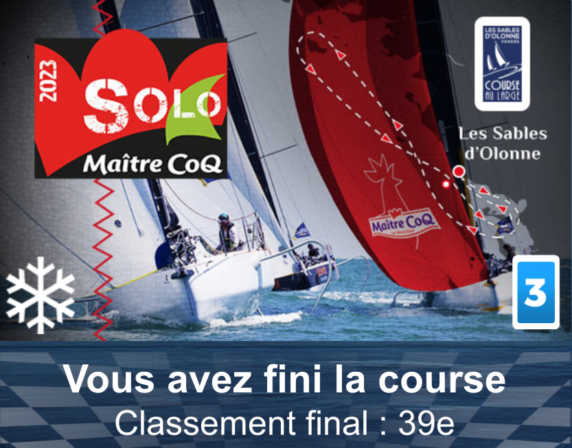 39e de la <a href="/SoloMCoQ/">Solo Maître Coq</a> I <a href="/VirtualRegatta/">Virtual Regatta</a>
J'sais pas si j'suis 😃 content du top 50 ou 😤 agacé par mes erreurs 
Bravo <a href="/BigLuD_EZ/">BigLuD-EZ TheSeaCleaners</a> <a href="/koky_PVe/">koky</a> <a href="/LouisTorc/">LeTorcRigolo - TORC</a> 
 
🗓️ RDV à Singapour 🇸🇬