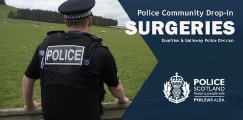 Got an issue affecting your Community? Our Community Police Officer for #Sanquhar #Kelloholm & #Kirkconnel will be in The Nithsdale Times Office at the Tollbooth in Sanquhar between 10am & 12pm on Wednesday 22 March 2023. Pop in for a chat. #CommunityPolicing