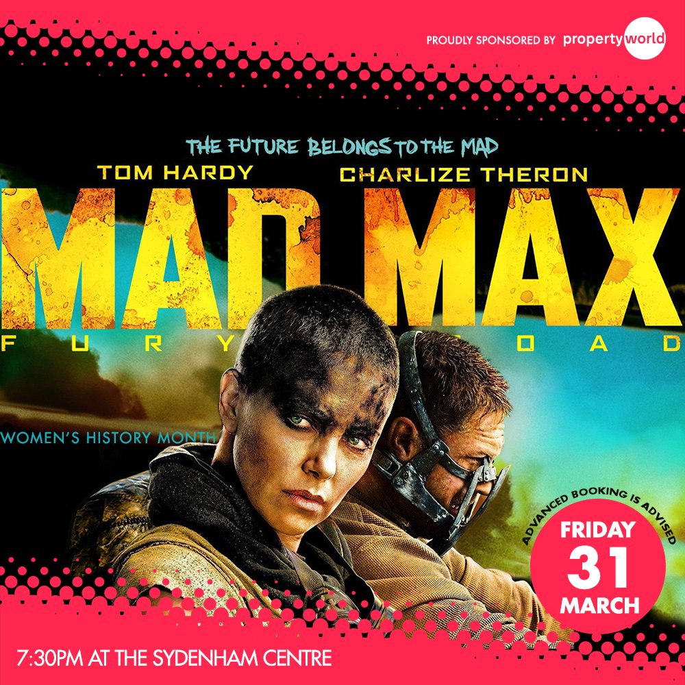 Join us in celebrating women this March with this Oscar wining, bold, extraordinarily feminist dystopian action film, that looks, moves, sounds and thinks unlike any other. sydenhamfilmclub.org/events/mad-max…
#MadMaxFuryRoad #CharlizeTheron #TomHardy #GeorgeMiller #SE26 #WomensDay
