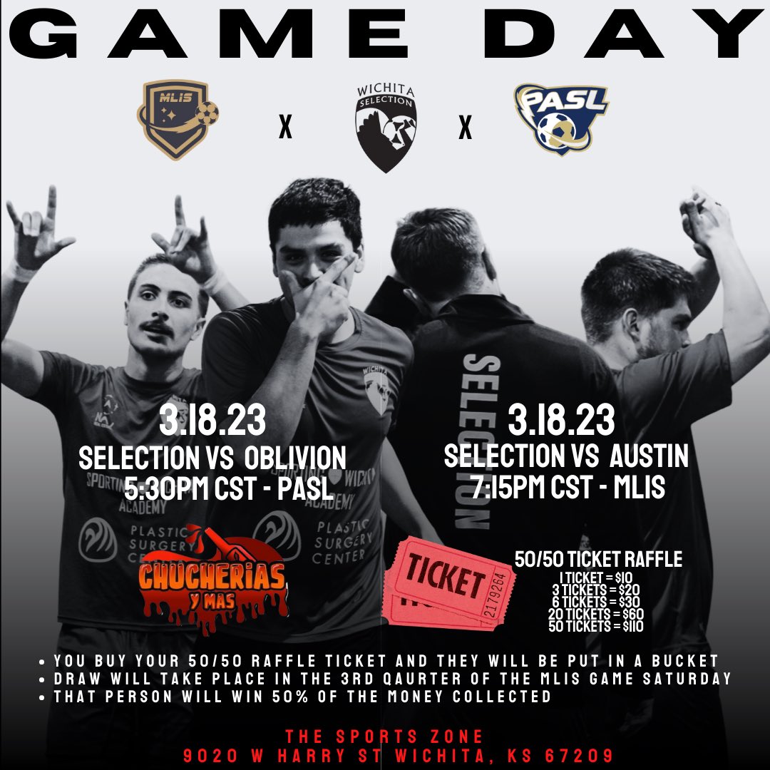 IT IS GAME DAY! 
MLIS Premier Arena Soccer League #ForTheHomeTown 

3.18.23
⏰- PASL(Semi-Pro) Kick-Off @5:30PM 
 MLIS(Pro) Kick-Off @7:15PM 
 (Doors Open at 5:00PM)