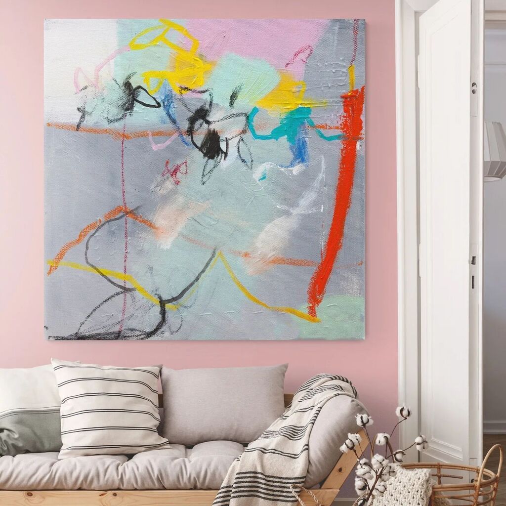 pastels painting on canvas, grey teal wall Art, abstract painting colorful art Print, canvas painting wall art, pink & mint large art print #gray #anniversary #pink #framed #entryway #bohemianeclectic #landscapescenery #horizontal #abstractpaint #grey #a… instagr.am/p/Cp7r-d6tsV6/