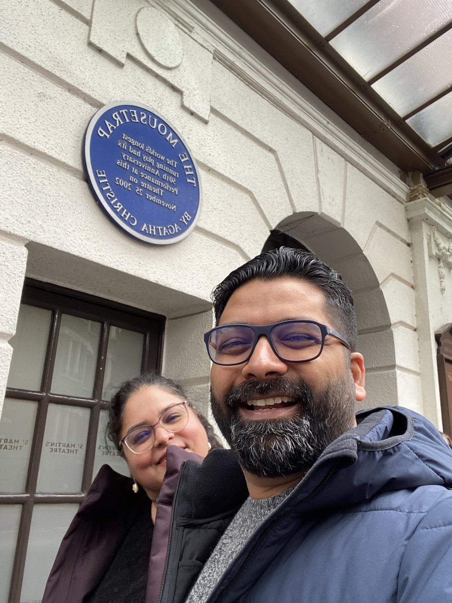 Looking forward to the longest running play with <a href="/PrachetaB/">Pracheta B</a> <a href="/MousetrapLondon/">The Mousetrap</a> ..70 years and counting #londondiaries