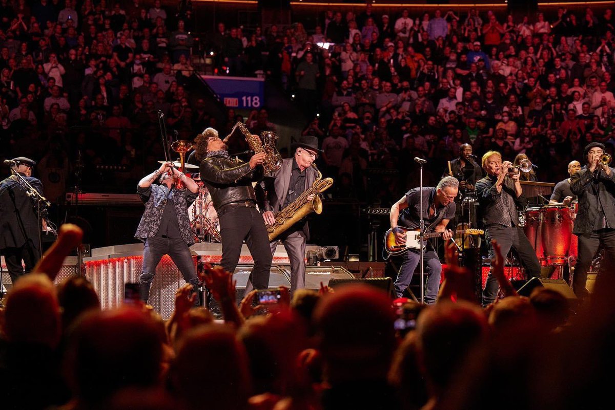 Bruce greeted and placed his hand on every band members shoulder as they passed him up the stairs and onto the stage . 

Then they just tore the house down ! It WAS PHILLY afterall !