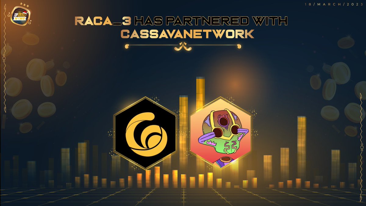 <a href="/RACA_3/">RACA</a> has partnered with <a href="/CassavaNetwork/">CassavaNetwork</a>

#topbscnews #RACA #RACAfamily #BSC #BNB #CryptoNews