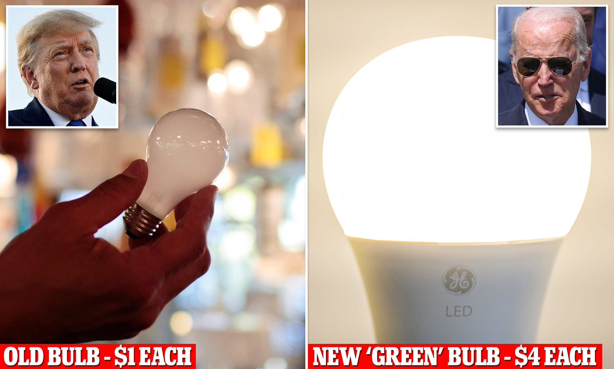 🇺🇸 | ¿Lobby o locura ecologista? Biden prohíbe el uso de bombitas de luz incandescente o halogeno porque "no son buenas para el medio ambiente". Solamente se podrán comprar las más caras luces LED o CFL a partir de agosto.