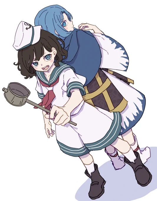 #深夜の真剣お絵描き60分一本勝負 村紗と一輪 