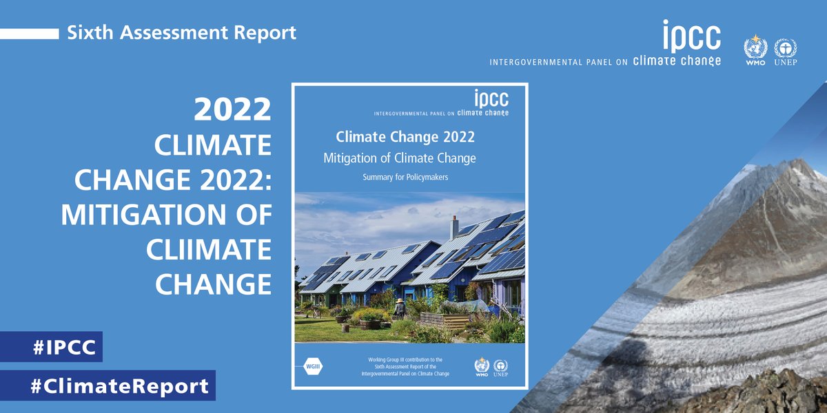 IPCC_CH's tweet photo. Tomorrow, the #IPCC will release the final part of the Sixth Assessment Report, #ClimateChange 2023: Synthesis Report. It integrates the findings of six IPCC #ClimateReports.

6/6 Climate Change 2022: Mitigation of Climate Change

➡️https://t.co/mIdBKgvokW https://t.co/sTW2rbtgkV