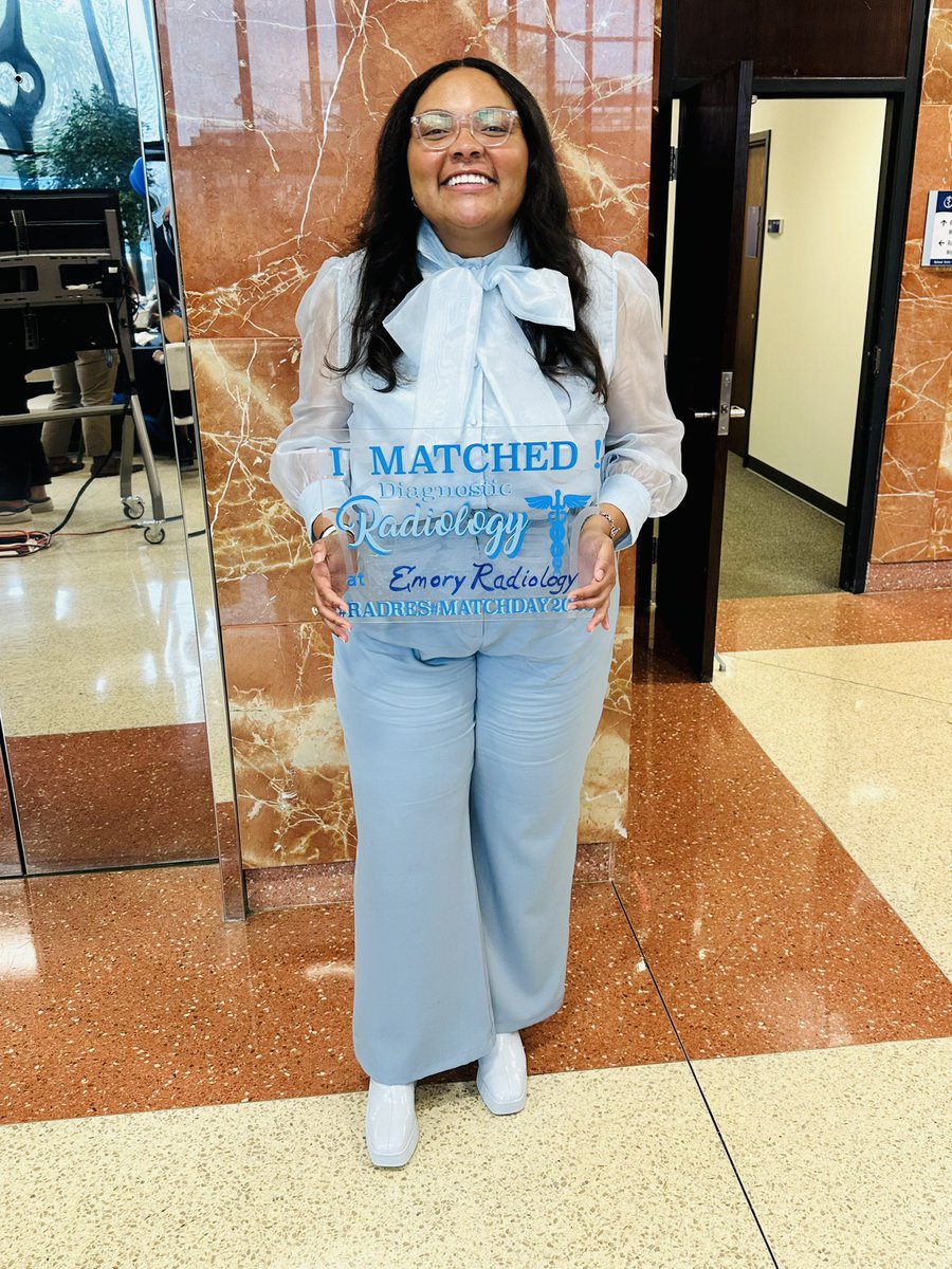 joyrosajackson's tweet photo. Got caught up in the whirlwind of Match Day. Happy to officially announce that I have matched @EmoryRadiology!! So incredibly happy to be staying here in Atlanta and joining the Emory Radiology family! #Match2023 #FutureRadRes https://t.co/wLhxKlG2CX