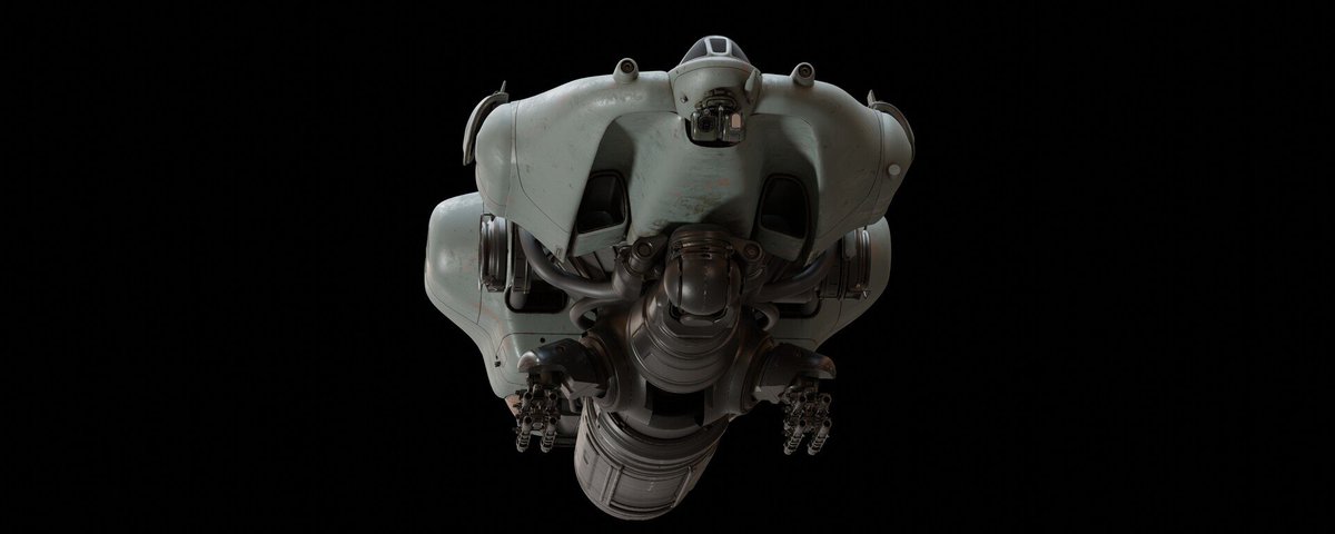 noaxdesign's tweet photo. Unfinished ship from last year! This was for a personal project that is still ongoing. This ship was supposed to scout through the massive underground pipe sections and map them. Think hovercraft from The Matrix but with a Ma.K twist.

#design #blender #concept #art #scifi https://t.co/FCNOAq70Gf