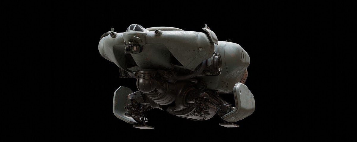 noaxdesign's tweet photo. Unfinished ship from last year! This was for a personal project that is still ongoing. This ship was supposed to scout through the massive underground pipe sections and map them. Think hovercraft from The Matrix but with a Ma.K twist.

#design #blender #concept #art #scifi https://t.co/FCNOAq70Gf