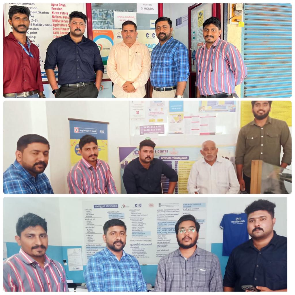 CSC_Kerala's tweet photo. CSC State Team visited HDFC BC &amp; BF centers in Kasaragod along with HDFC Area Head.
@HDFC_Bank
@CSCegov_ https://t.co/jqmqqmJSUn