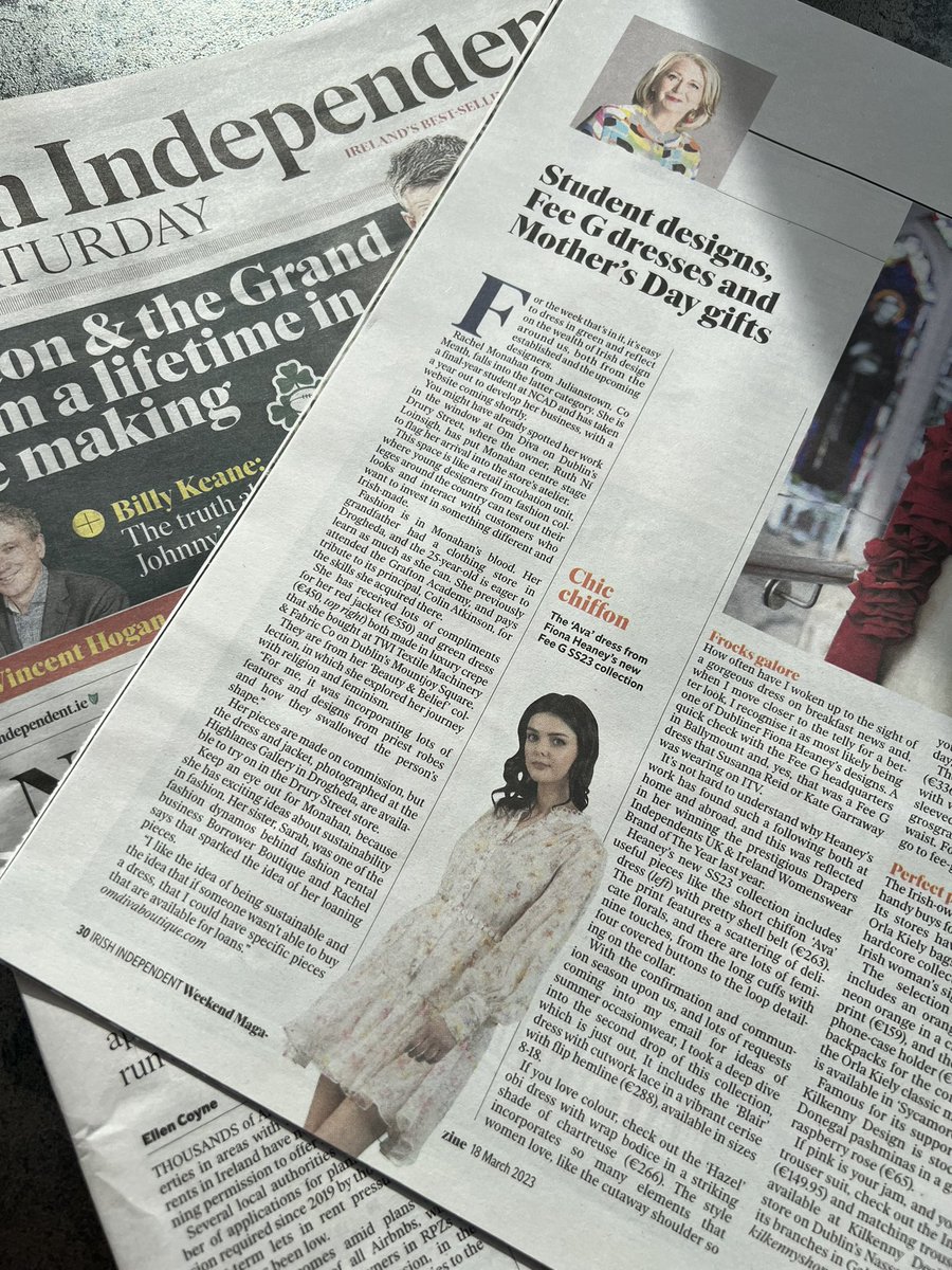 fiona heaney (@feegclothing) on Twitter photo Thanks so much <a href="/bairbrepower/">Baírbre Power</a> for featuring fee G SS23 in todays <a href="/IndoWeekend/">Weekend Magazine</a> <a href="/Independent_ie/">Irish Independent</a> so supportive as always, Frocks Galore ! Thanks so much <a href="/bairbrepower/">Baírbre Power</a> for featuring fee G SS23 in todays <a href="/IndoWeekend/">Weekend Magazine</a> <a href="/Independent_ie/">Irish Independent</a> so supportive as always, Frocks Galore !
