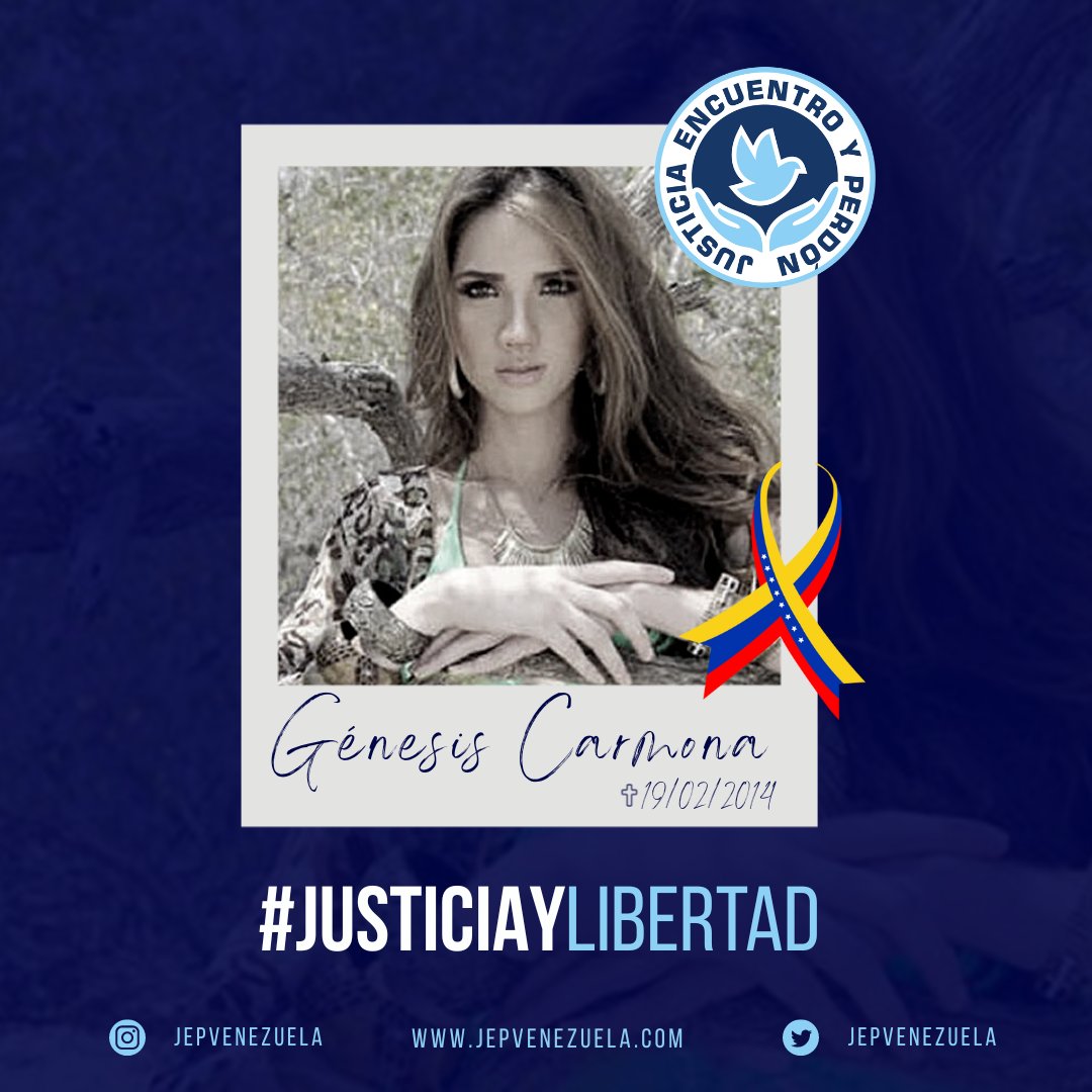 JEPvzla's tweet photo. El 19 de febrero de 2014, murió una joven virtuosa que no cometió ningún delito, que cuando salió a ejercer su derecho a la protesta, un disparo en la cabeza cegó su futuro. Recordamos a Génesis Carmona y exigimos justicia.
¡Prohibido olvidar!
#JusticiayLibertad https://t.co/Zj7gJOOgN2
